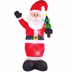 Christmas Inflatable LED Santa Claus 225 cm Red IVALO