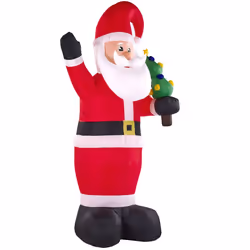 Christmas Inflatable LED Santa Claus 225 cm Red IVALO