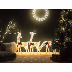 Outdoor LED Decoration Reindeers 92 cm White ANGELI