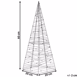 Outdoor LED Decoration Christmas Tree 60 cm Silver PUKSALA