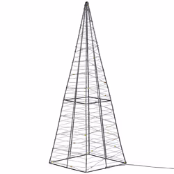 Outdoor LED Decoration Christmas Tree 60 cm Silver PUKSALA