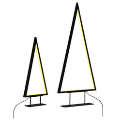 Set of 2 LED Decorative Christmas Trees Black LOPPI