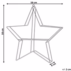 Wall Decor Star KURULA Metal 58 cm Silver