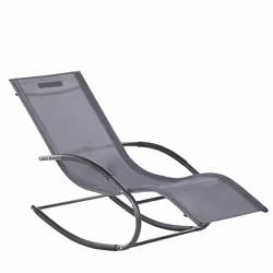 Rocking Sun Lounger CARANO II Metal Grey