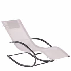 Rocking Sun Lounger CARANO II Metal Beige