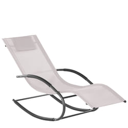 Rocking Sun Lounger CARANO II Metal Beige