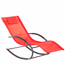 Rocking Sun Lounger CARANO II Metal Red