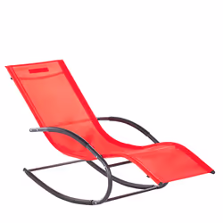 Rocking Sun Lounger CARANO II Metal Red