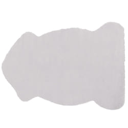 Faux Fur Rabbit Rug Grey UNDARA