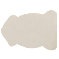 Faux Fur Rabbit Rug Beige UNDARA
