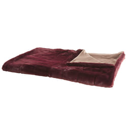 Blanket 180 x 220 cm Burgundy TANTAN