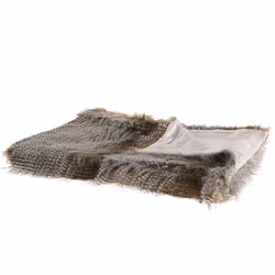 Blanket 180 x 220 cm Brown and White ASDAD