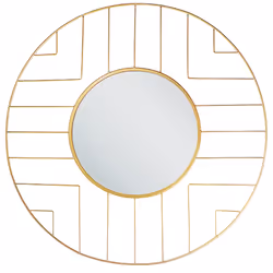 Wall Mirror HESDIN 60 cm 60 cm Metal Gold