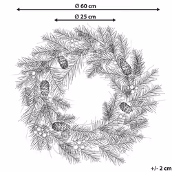 Pre-Lit Christmas Wreath  60 cm Green TENALA