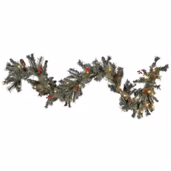 Pre-Lit Christmas Garland 180 cm Green TENALA