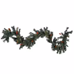 Pre-Lit Christmas Garland 180 cm Green TENALA