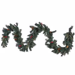 Pre-Lit Christmas Garland 270 cm Green TENALA