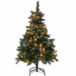 Frosted Christmas Tree Pre-Lit 120 cm Green PALOMAR