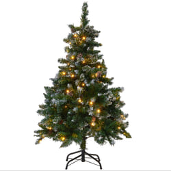 Frosted Christmas Tree Pre-Lit 120 cm Green PALOMAR