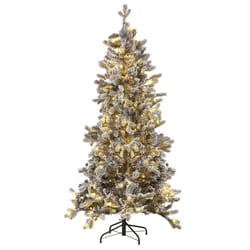 Snowy Christmas Tree Pre-Lit 180 cm White TATLOW