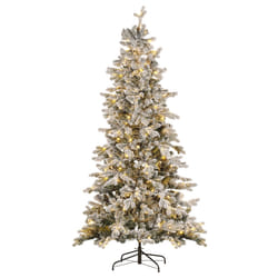 Snowy Christmas Tree Pre-Lit 210 cm White TATLOW