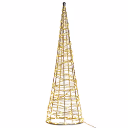 Outdoor LED Decoration Christmas Tree 57 cm Silver KOTALA