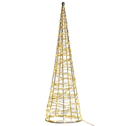Outdoor LED Decoration Christmas Tree 57 cm Silver KOTALA