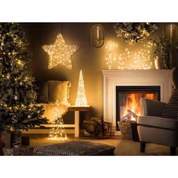 Outdoor LED Decoration Christmas Tree 57 cm Silver KOTALA