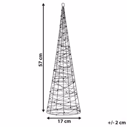 Outdoor LED Decoration Christmas Tree 57 cm Silver KOTALA