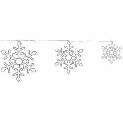 Set of 3 Hanging Decorations Snowflake LOHELA Metal 30/39/50 cm Silver