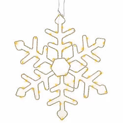 Set of 3 Hanging Decorations Snowflake LOHELA Metal 30/39/50 cm Silver