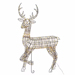 Outdoor LED Decoration Reindeer 128 cm Black MAHLATTI