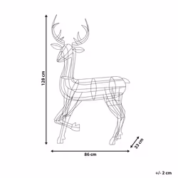 Outdoor LED Decoration Reindeer 128 cm Black MAHLATTI
