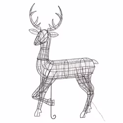 Outdoor LED Decoration Reindeer 128 cm Black MAHLATTI