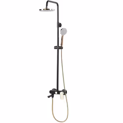 Mixer Shower Set with Rainshower GURARA Black/ Gold