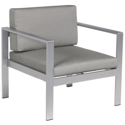 Garden Armchair SALERNO Metal Dark Grey
