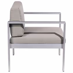 Garden Armchair SALERNO Metal Dark Grey