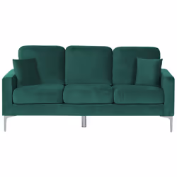 Sofa GAVLE Velvet Emerald Green 3 Seater