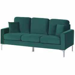 Sofa GAVLE Velvet Emerald Green 3 Seater