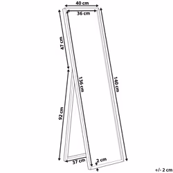 Standing Mirror TORCY 140 cm Silver