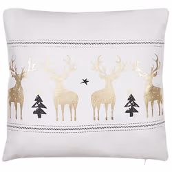 Set of 2 Decorative Cushions DONNER Cotton 45 x 45 cm White Christmas Pattern