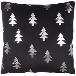 Set of 2 Cushions Velvet Black CUPID 45 x 45 cm