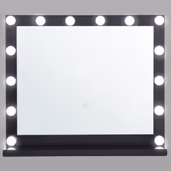 Dressing Table Mirror LED BEAUVOIR Black