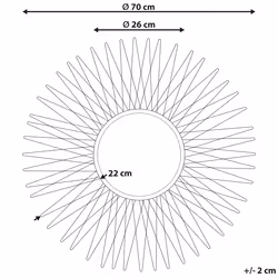 Wall Mirror SAUMUR 70 cm 70 cm Metal Gold