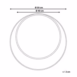 Wall Mirror AGDE 50 cm 50 cm Metal Black
