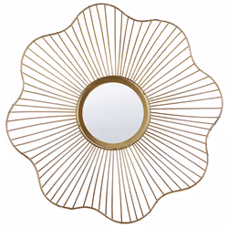 Wall Mirror SENS 40 cm 40 cm Metal Gold