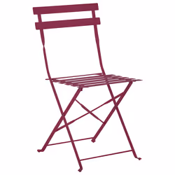 Bistro Set Folding FIORI Metal Burgundy