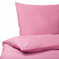 Duvet Cover Set HARMONRIDGE Sateen Cotton 135 x 200 cm Pink