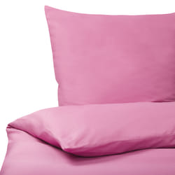 Duvet Cover Set HARMONRIDGE Sateen Cotton 135 x 200 cm Pink