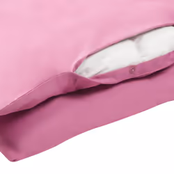 Duvet Cover Set HARMONRIDGE Sateen Cotton 135 x 200 cm Pink